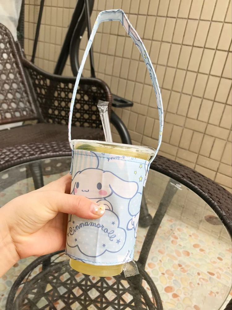 see chart16 Белая собака Doraemon Мода портативный холст сумки для обедов мультфильм бутылки воды чашка Сумка Tote теплый хранения для женщин девочек - Color: see chart16