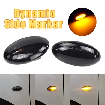 

2Pcs Dynamic LED Side Marker Light Flowing Turn Signal Light Blinker For Peugeot 307 206 207 407 107 607 Citroen C1 C2 C3 C5 C6