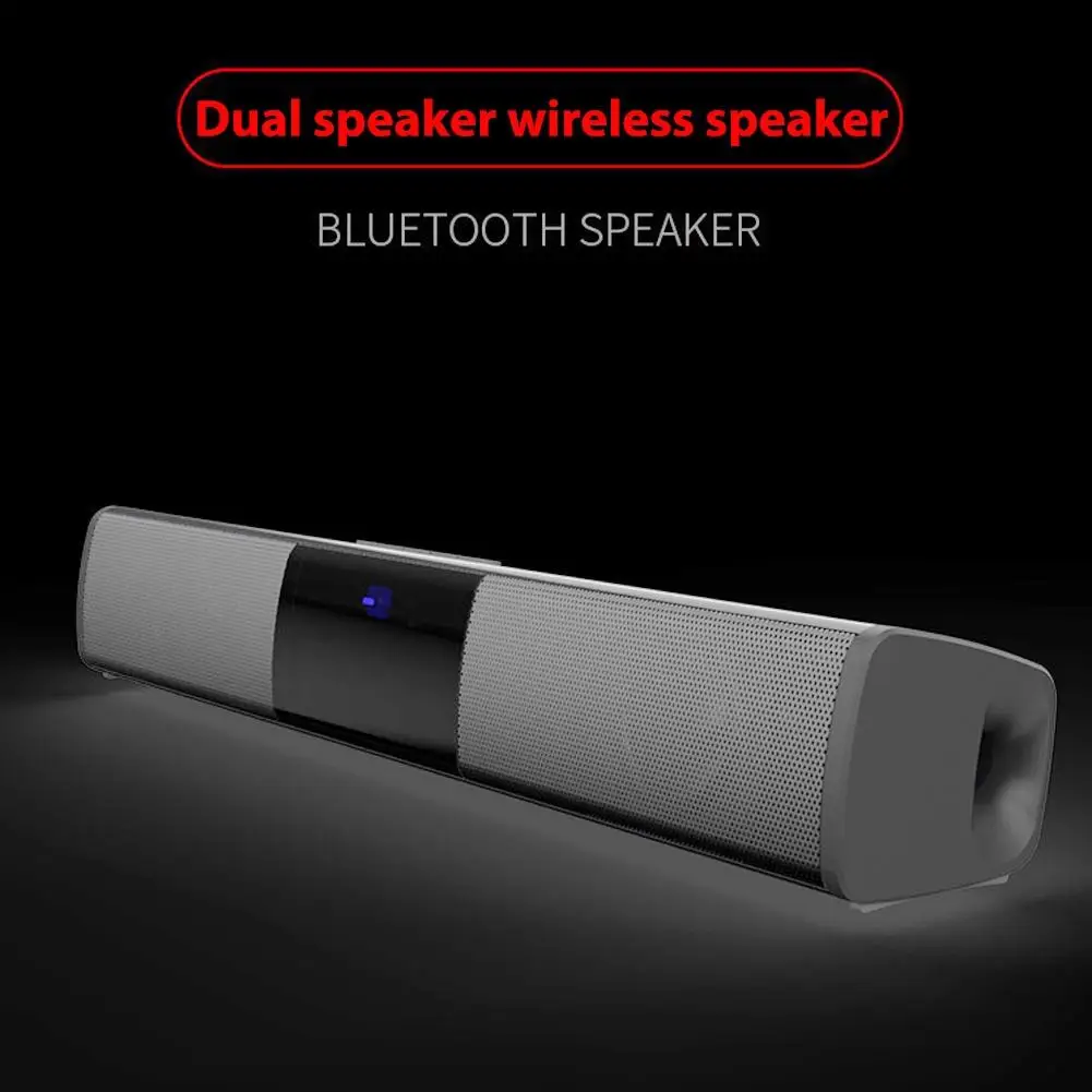 Home Theater Long Soundbar FM Radio Subwoofer Stereo Wireless Bluetooth Home Surround SoundBar Speaker for PC Theater TV