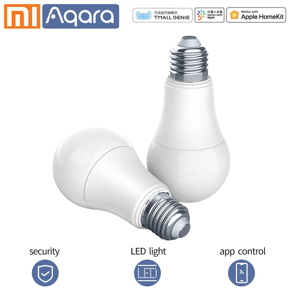 

Aqara Smart bulb Xiaomi smart lamp White Color LED lamp Light Work with xiaomi smart Home Kit for Mi Home mijia App 9W E27 2700K
