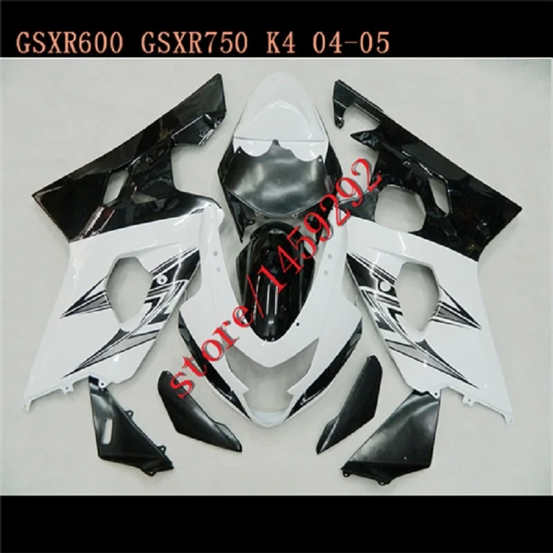 Комплект обтекателей для мотоцикла подходит gsxr600/750 2006-2007 GSX600 750 2006 2007 белый черный