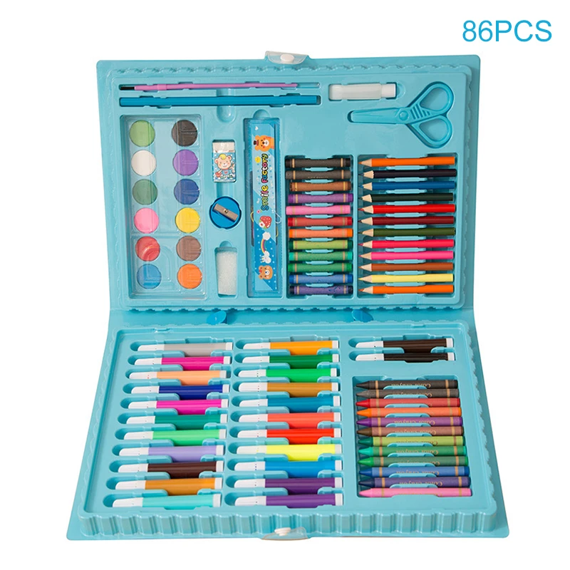 For канцелярия 150 Pcs/Set Drawing Tool Kit with Box Painting Brush Art  Marker Water Color Pen Crayon Kids Gift New Arrival - AliExpress