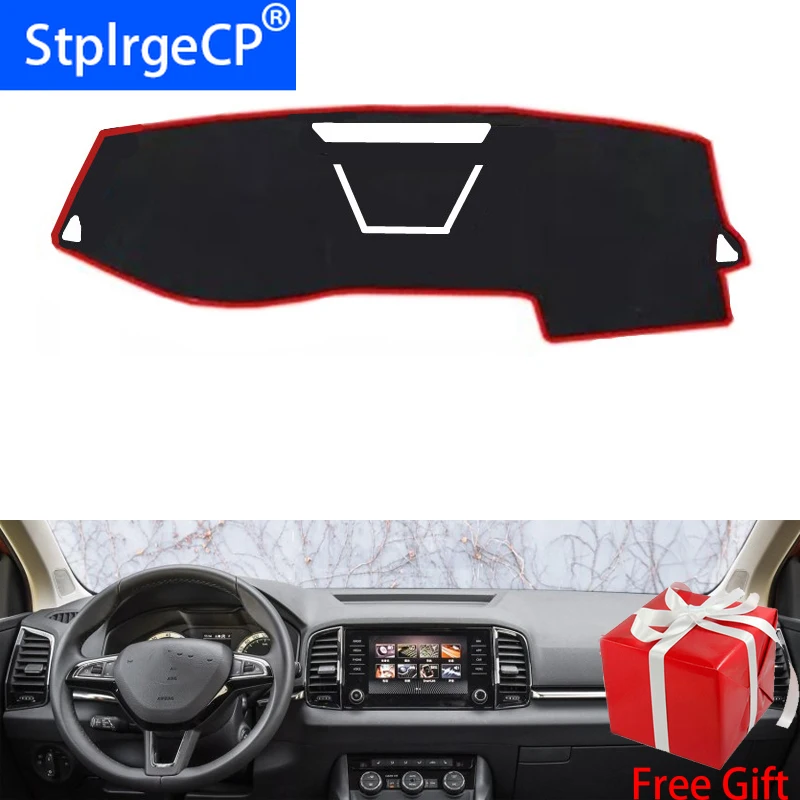 

For Skoda KAROQ 2018 Car Styling Dash Mat Dashmat Dashboard Sticker Cover Sun Shade Dash Board Cover Carpet