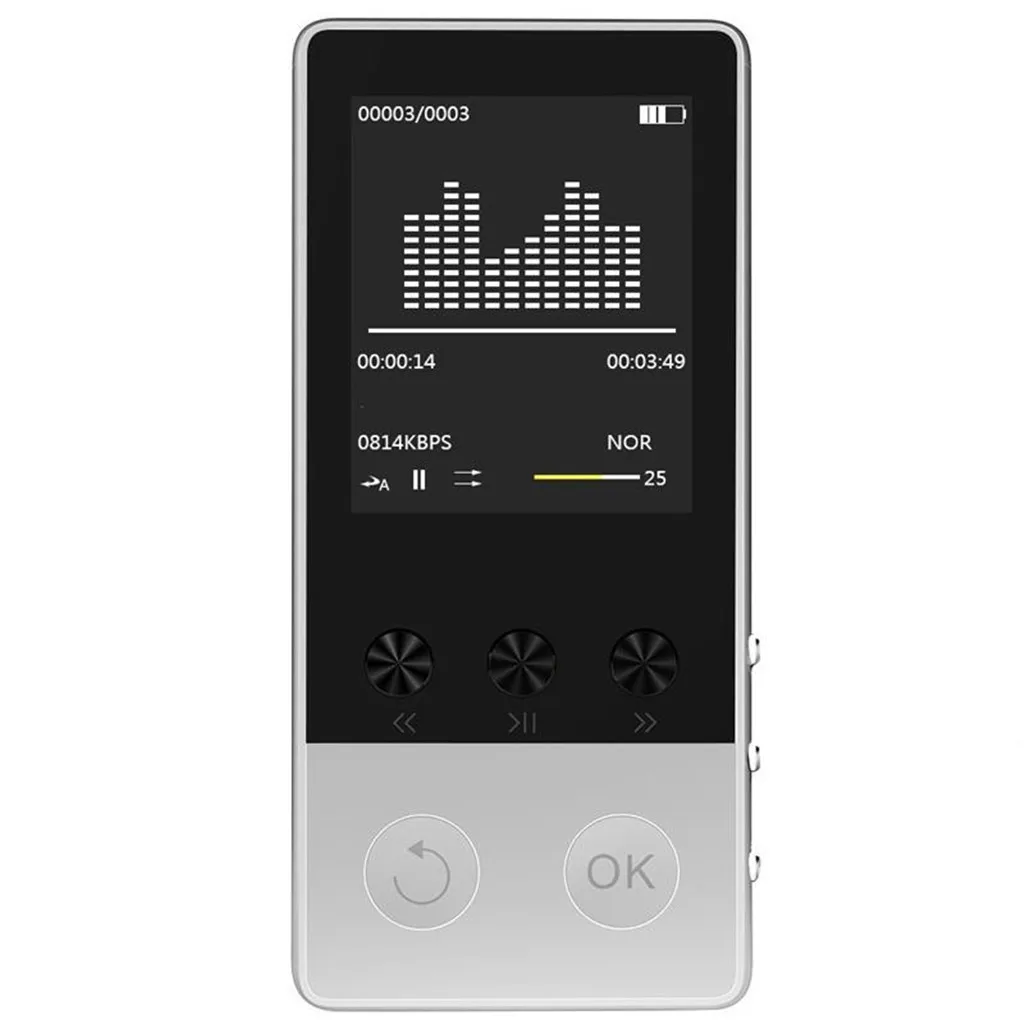 Portable MP3 music player Blueteeth MP3 4 Music Player With FM Hi-Fi Lossless Support up to 128GB walkman sports MP3 player - Цвет: Белый