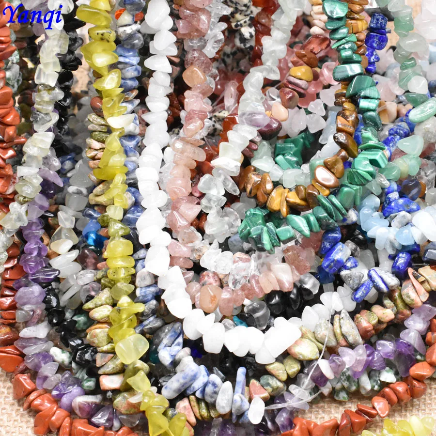 Beads Bracelet Turquoises Irregular-Gravel-Beads Jewelry-Making Amethysts Tiger Natural-Stone