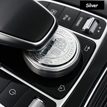 

1 PCS 48mm Car Multimedia Mouse Button Cover Car Sticker For Mercedes Benz AMG GLC GLE E CLA GLA W205 W211 W213 Car Accessories