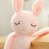 New Handmade Kawaii Rabbit Crochet Wool Doll Animal Stuffed Plush Toy Soothing Baby Sleeping PillowToys For Kids Birthday Gifts 6