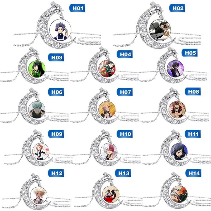 Женское длинное ожерелье с подвеской в виде Луны стразы 14 видов My Hero