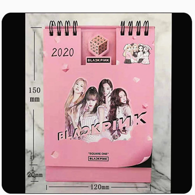 K-pop BLACKPINK серия Настольный двухсторонний календарь для девочек фото Настольный календарь вентиляторы коллекция подарок вокруг