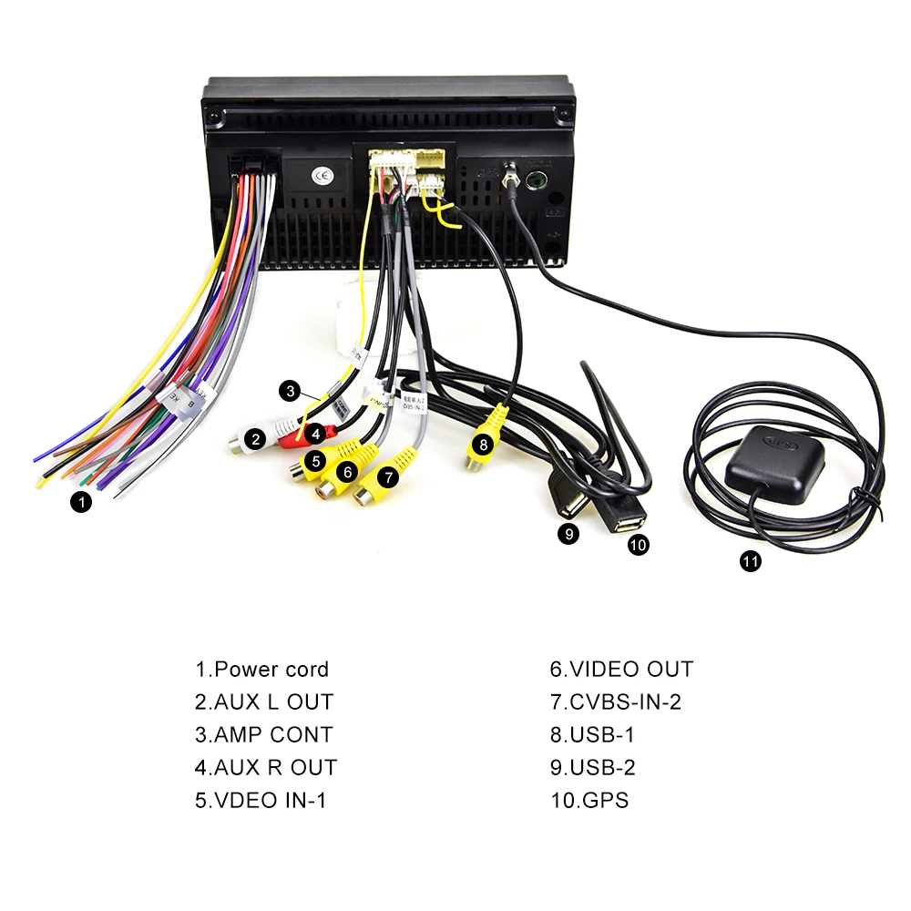 Podofo Auto Radio Android 9.1 2din Auto Multimedia MP5 Player GPS Navi 3G WIFI Autoradio 7 ''Touch