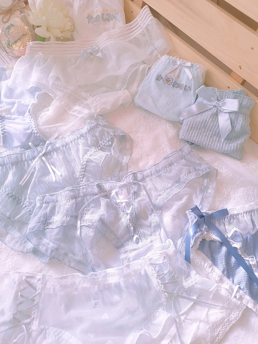 

Underpants female lace sexy Japanese cute girl low waist thin cotton file breathable sweet sweet