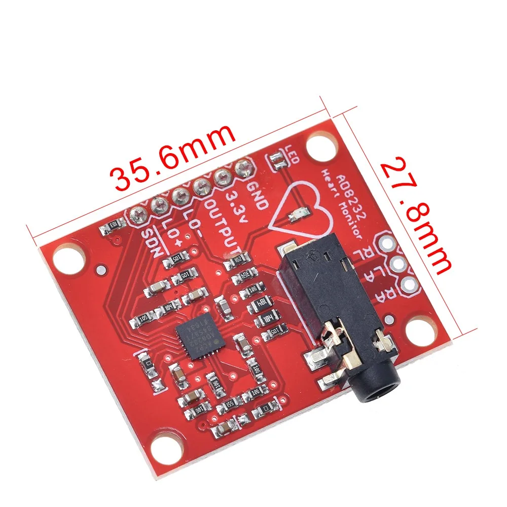 ShengYang ЭКГ модуль AD8232 измерение показателей ЭКГ Пульс сердце ЭКГ мониторинг сенсор модуль комплект для Arduino