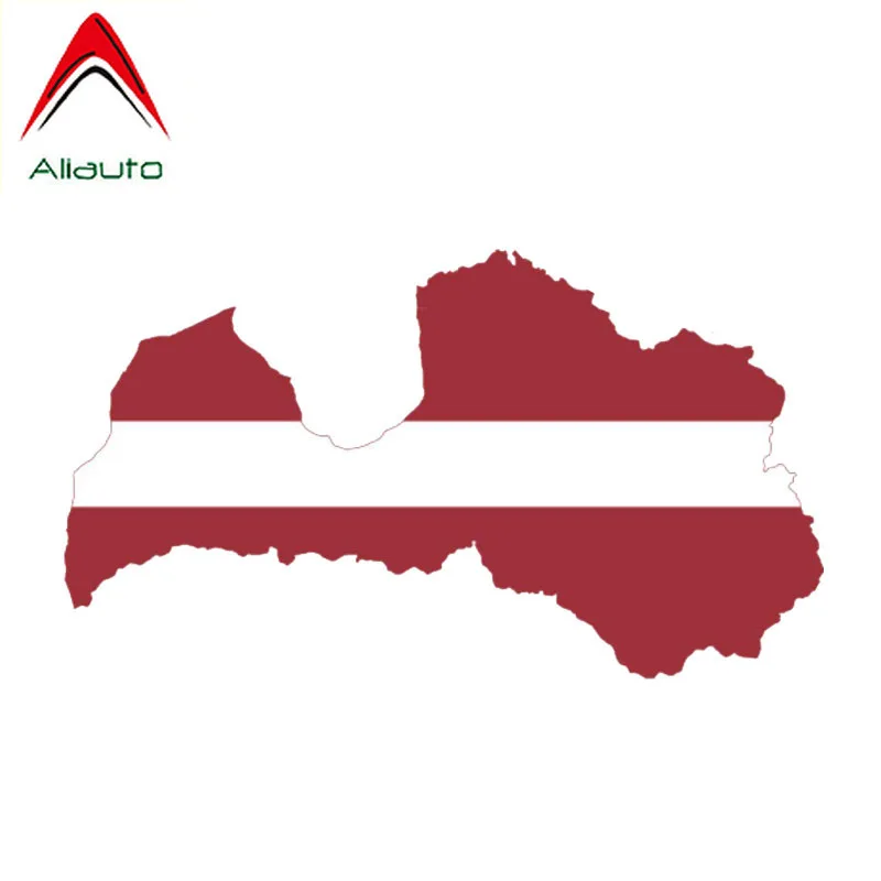 Aliauto Personality Car Sticker Latvia Map Flag Accessories PVC Decal Cover Scratches for Lada Niva Toyota Rav4 Hyundai 15cm*9cm |
