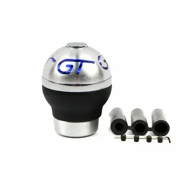 

Car Gear Shift Knob Blue Light LED Universal AT MT Manual Lever Shifter Aluminum Leather