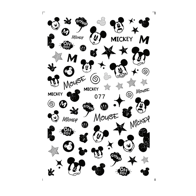 1PCS Cartoon Disney Nail Sticker Donald Duck Mickey Mouse Minnie Nail Slider Lion King Snow White Nail Art Accessories