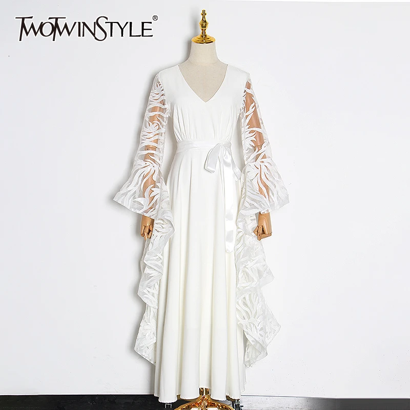 Qian Han Zi Fashion Runway maxi dress Women Long