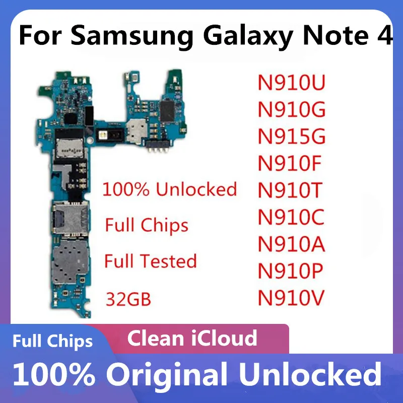 Материнская плата 32 ГБ для Samsung Galaxy Note 4 N910U N910G N915G N910F N910T N910C N910A N910P N910V|Антенны