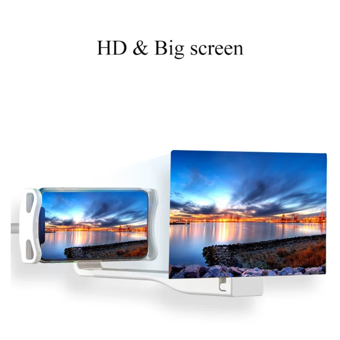 Mobile Phone High Definition Projection Bracket Adjustable Flexible All Angles Phone Tablet Holder 3D HD Screen Magnifier