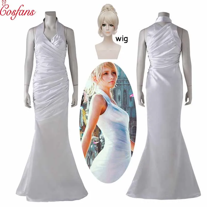 Lunafreya Nox Fleuret платье Final Fantasy XV Косплей Костюм FFXV FF15 белое нарядное косплей ONSEN