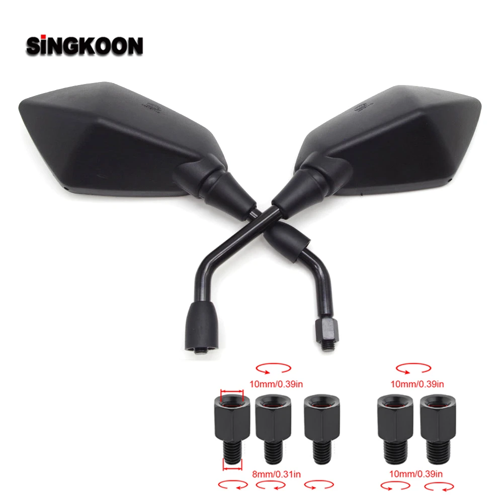 

Universal motorcycle accessories Mirrors 10mm Rear View Side Mirrors for ducati monster 796 honda vfr honda cb500x gl1800