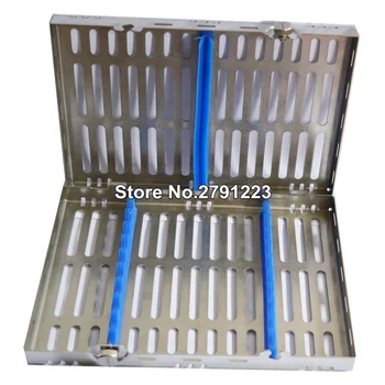 

Lab Stainless Steel Dental Autoclave Sterilization Cassette Rack Box Tray for 10 Instruments New