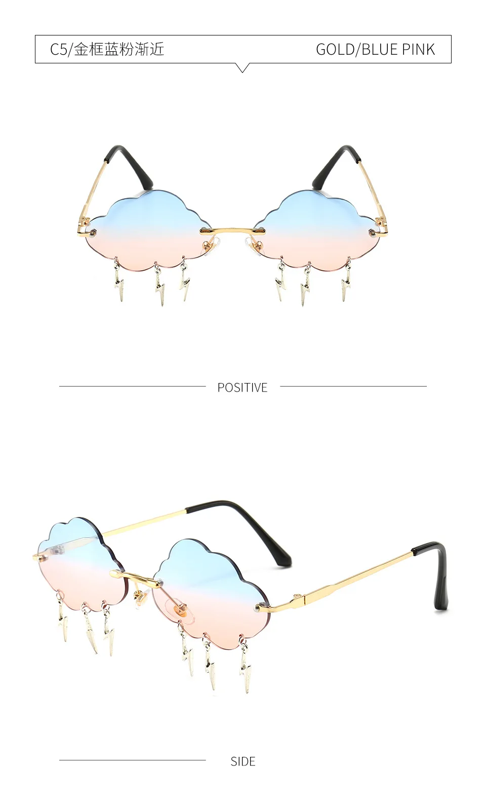 ヴィンテージ雲リムレスサングラス女性ファッションタッセルスチームパンク雷サングラスフレームレスシャドウuv400 Oculos Aliexpress アパレル アクセサリー ヴィンテージ雲リムレスサングラス女性ファッションタッセルスチームパンク雷サングラスフレームレスシャドウuv400 Oculos Aliexpress アパレル アクセサリー