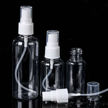 

10pcs/set 30ml/50ml/100ml Fine Mist Spray Bottle Clear Travel Bottles Leak Proof for Makeup Cosmetic Containers Perfume Atomizer