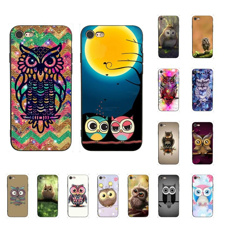 Hewan Burung Hantu Di Pohon Baru Tiba Hitam untuk iPhone 8 7 6 6S Plus X XS MAX 5 5S SE XR 11 11pro Promax Ponsel