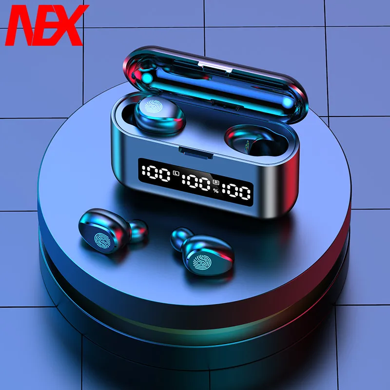 Беспроводные наушники NBX 5 0 сенсорное управление Bluetooth 9D стерео спортивные