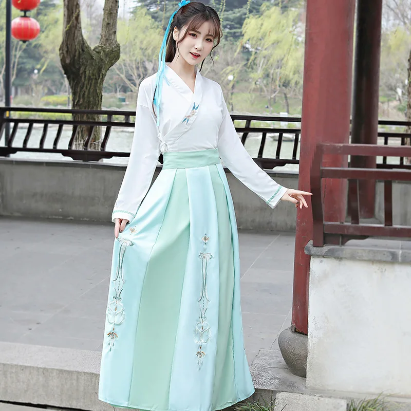 Женский костюм Hanfu Сказочная юбка павильон Хуацин одежда косплей-костюм свежий и