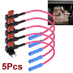 Mini porte Fusible Standard APM 12V 5 pièces, ajout d'un Circuit, Mini lame, APM, fusibles arrière de cochon, robinet, boîte à fusibles de voiture, accessoires d'alarme 
