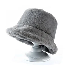 Зимние женские меховые толстые теплые шапки с плоским верхом, повседневные одноцветные женские меховые зимние теплые шапки M253