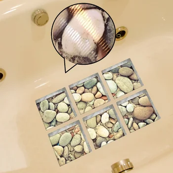 

Cobblestone Twill Bathtub Stickers for Bathroom 3D Anti Slip Waterproof Self-adhesive PVC Bath Mat Tub Decal Shower Room Floor