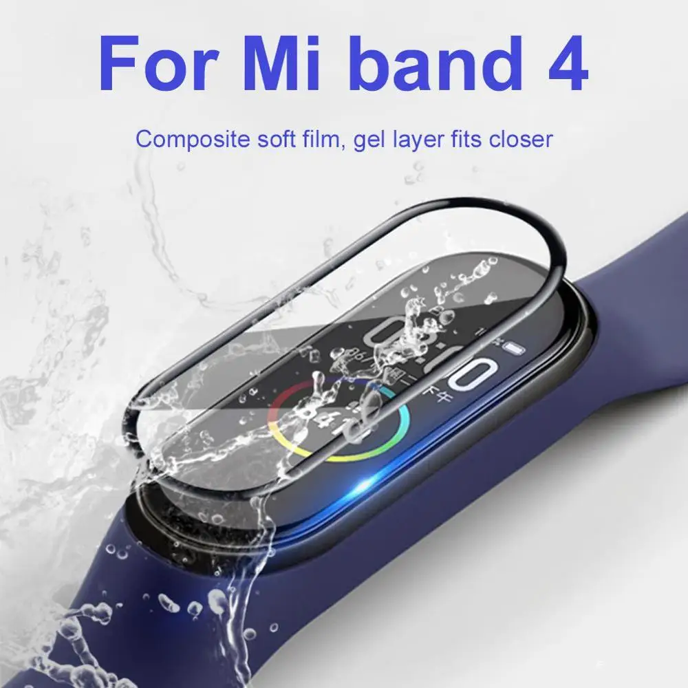 

Glass For Xiaomi Mi Band 4 protector soft Film for mi band 4 strap mi band Screen Protection Case Protective smart Accessories