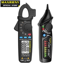 True RMS Digital Clamp Meter ACM91 High Precision Ammeter Voltmeter Multimeter Meter + AVD06 Non-Contact Voltage Detector Tester