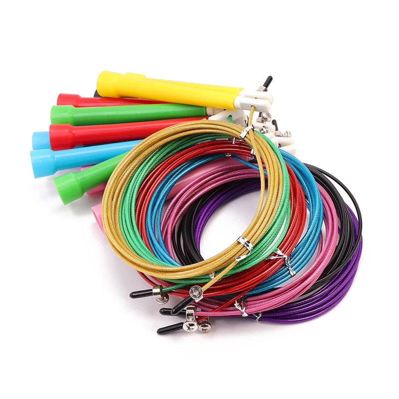 5 цветов Регулируемый Скакалка 3 м скорость стальная проволока для кроссфита Crossfit