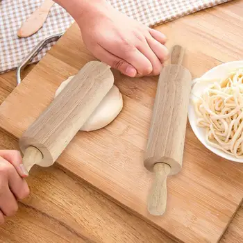 

Wooden Rolling Dough Dough Roller Rolling Pin Cake Baking Bread Home Decoration Economic Hand Kitchen Embossing