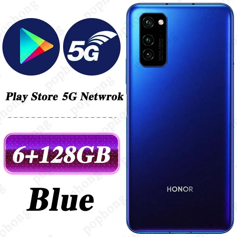 6G 128G Blue HONOR View 30 Honor V30 5G мобильный телефон 6,57 дюймов Kirin 990 Восьмиядерный Android 10 SA/NSA SuperCharge Google Play - Цвет: 6G 128G Blue