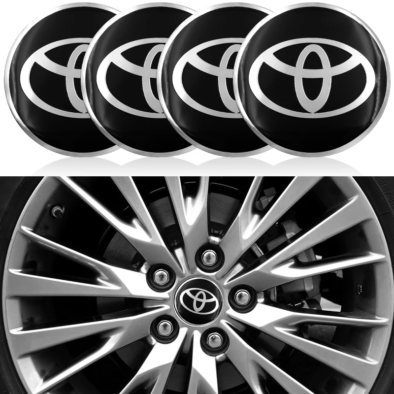 

Car Wheel Hub Logo Badge Stylling Sticker for Toyotas Corolla Yaris Rav4 Avensis Auris Camry Auto Wheel Decorative Accessories