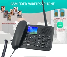 Çoklu dil kablosuz telefonlar için renkli LCD ile GSM SIM kart 2G 3G 4G kablosuz sabit telefon masaüstü telefon ofis ev için