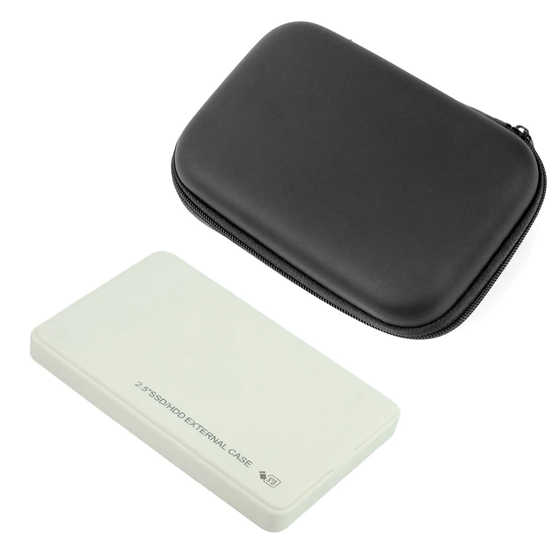 1 Набор 2," SATA для USB 3,0 HDD SSD корпус жесткого диска Внешний чехол с органайзером сумка для хранения 5 Гбит/с инструмент для резервного копирования данных - Цвет: White
