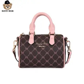

Danny Bear Plaid Bear Fashion Women Synthetic Leather Zipper Handbag Female Shoulder Bag DMB9116015-116X