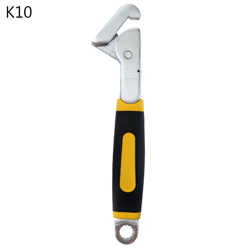 

Chrome Vanadium Steel Adjustable Wrench Portable Hook-shaped Quick Wrenches