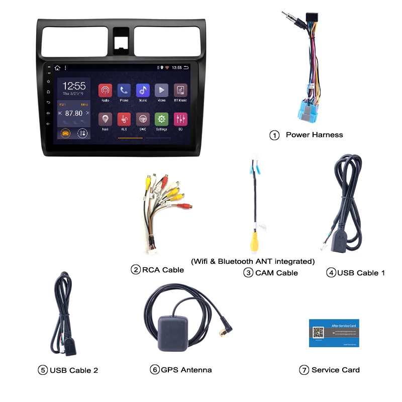 Cheap ips 2.5d din Android 9.0 car dvd gps Multimedia 10.1" For suzuki swift 2005-2018 car radio player navigation head unit 5