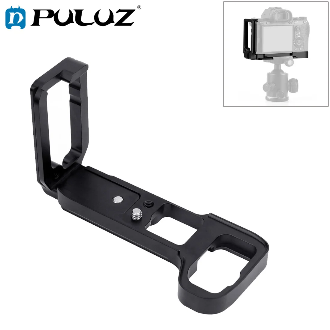 

PULUZ 1/4 inch Vertical Shoot Quick Release L Plate Bracket Base Holder for Sony A9 (ILCE-9) / A7 III/ A7R III