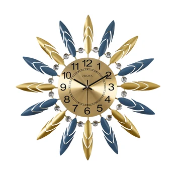 

Large Luxury Wall Clock Abstract Simple Living Room Modern Design Art Metal Silent Wall Clock Creative Home Decor Clock DA60WC