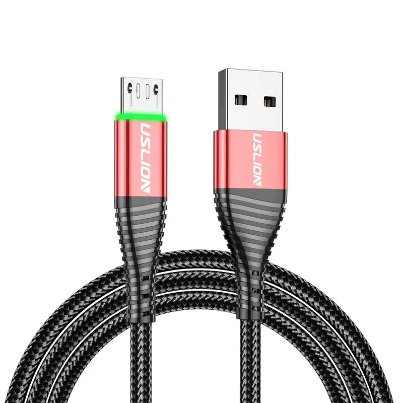 3A Fast Charging Cable NylonThread Type C USB Data Line LED Light Mobile  Phone Cable For Type C USB Devices For Huawei Samsung|Mobile Phone  Chargers| - AliExpress