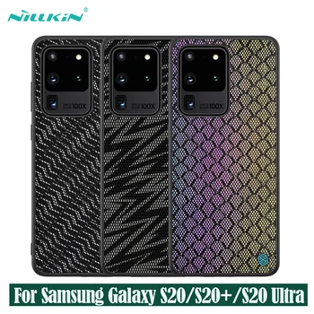 

For Samsung Galaxy S20 Ultra S20+ Plus 5G Cover NILLKIN Twinkle Case polyester mesh Reflective Phone Back Cover for Samsung S20