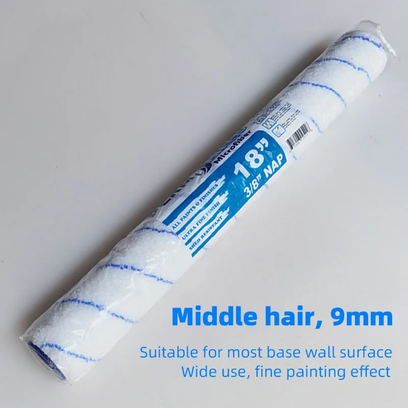 18inch 46cm Paint Roller Brush For Wall Decorative Nap 6mm/9mm/18mm Short-middle-long Plush Painting Handle Tool double support