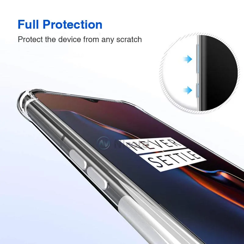 For Oneplus 5T 6T 7T Pro 7 3 3T 5 5T 6 8t 8 1+ Nord 100 10 5G Transparent Soft Phone Case